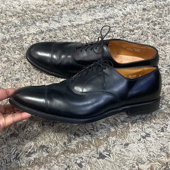 Allen Edmonds Park Avenue Classic Black Leather lace up Men's Dress Shoes sz 13