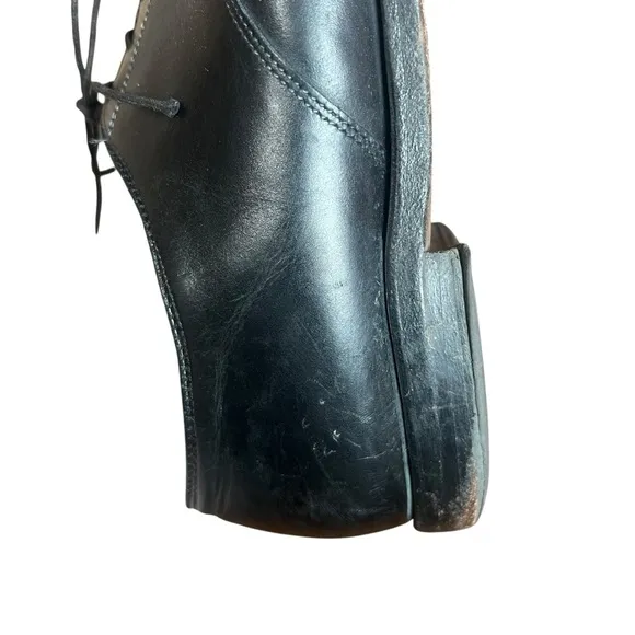 ALLEN EDMONDS Riverside Black Leather Cap-Toe Oxford Dress Shoes Derby Size 12 D