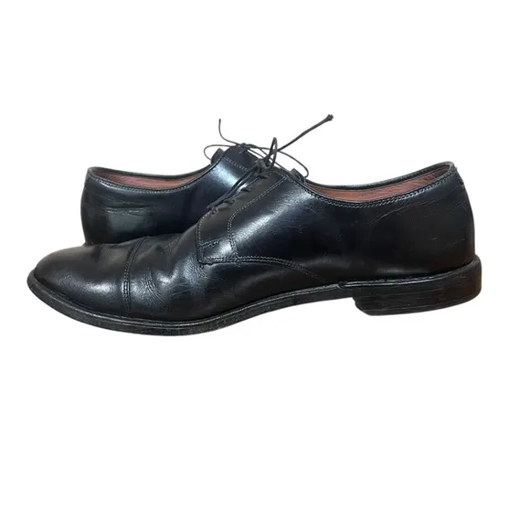 ALLEN EDMONDS Riverside Black Leather Cap-Toe Oxford Dress Shoes Derby Size 12 D