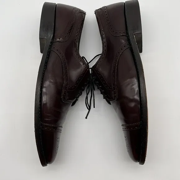 Allen Edmonds Sanford Brown Leather Derby Lace Up Dress Shoe Men's Sz 10 B