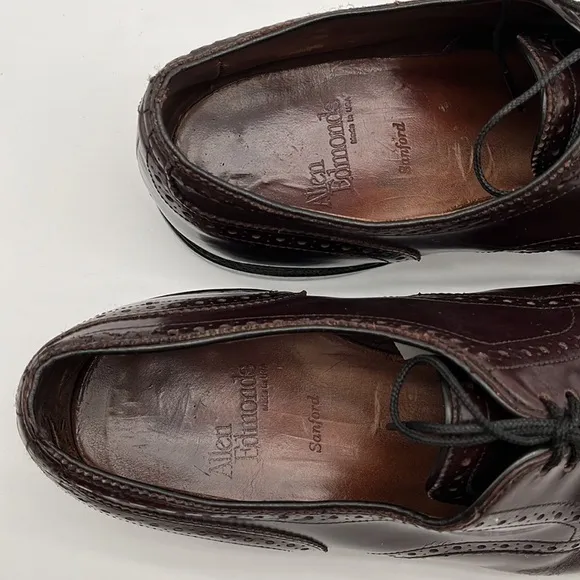 Allen Edmonds Sanford Brown Leather Derby Lace Up Dress Shoe Men's Sz 10 B