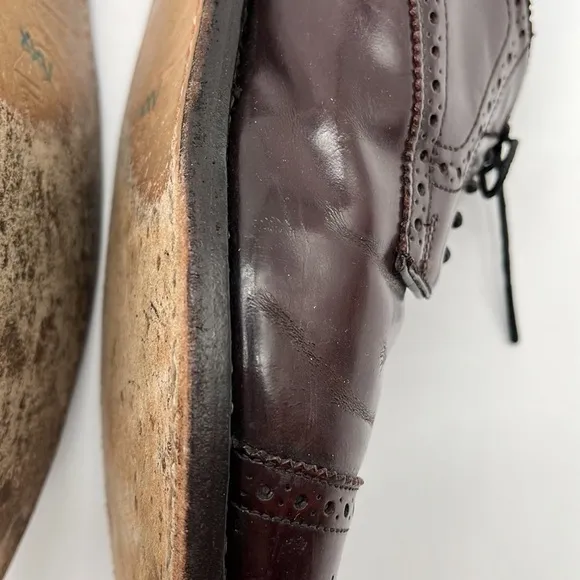 Allen Edmonds Sanford Brown Leather Derby Lace Up Dress Shoe Men's Sz 10 B