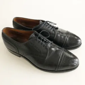 Allen Edmonds Sanford Cap Toe Derby Wingtip Oxford Mens 10 C Black Dress Shoes