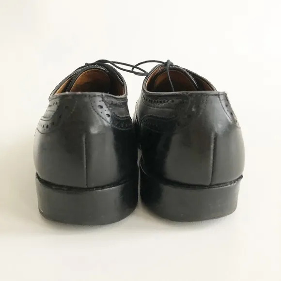 Allen Edmonds Sanford Cap Toe Derby Wingtip Oxford Mens 10 C Black Dress Shoes