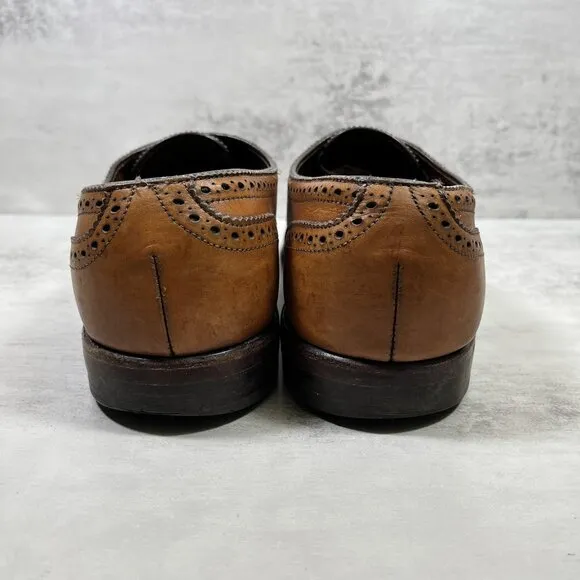 Allen Edmonds Sanford Medallion Brogue Cap Toe Derby Shoes - Men's Size 9 D
