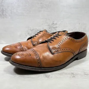 Allen Edmonds Sanford Medallion Brogue Cap Toe Derby Shoes - Men's Size 9 D