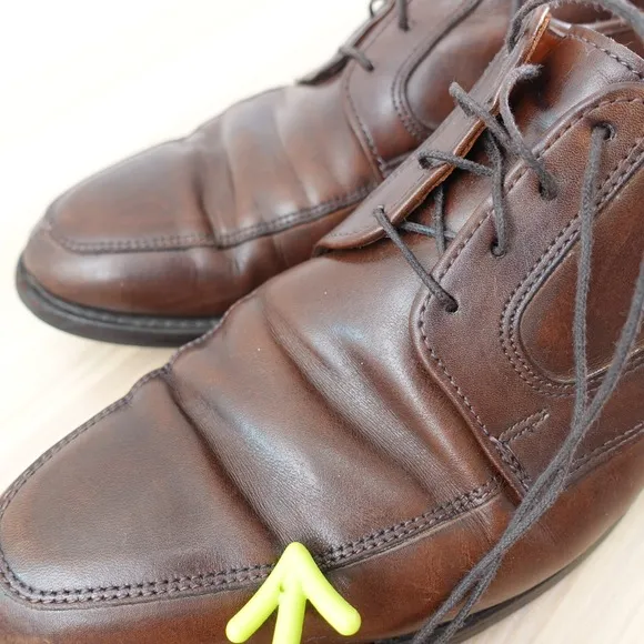 ALLEN EDMONDS Shoes Men 9 Brown Cognac Leather Derby Dress Shoes Lace Up  Formal