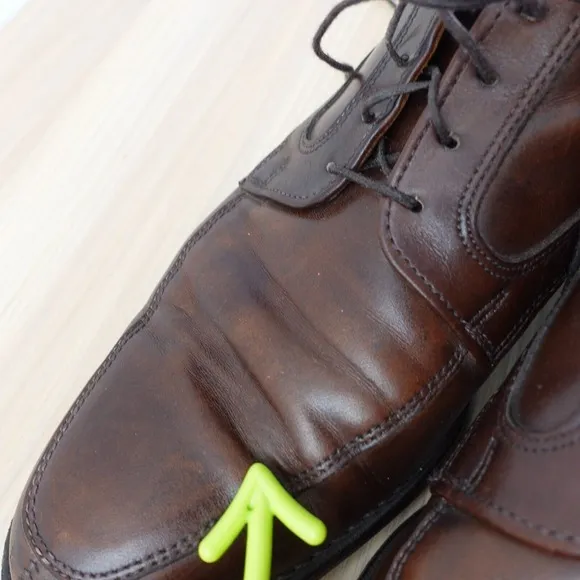 ALLEN EDMONDS Shoes Men 9 Brown Cognac Leather Derby Dress Shoes Lace Up  Formal