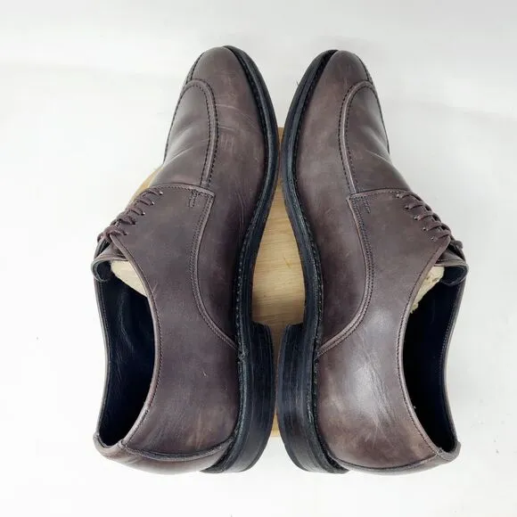 Allen Edmonds Shoes Mens 8.5 D Crosby Street Brown Leather Derby Split Toe