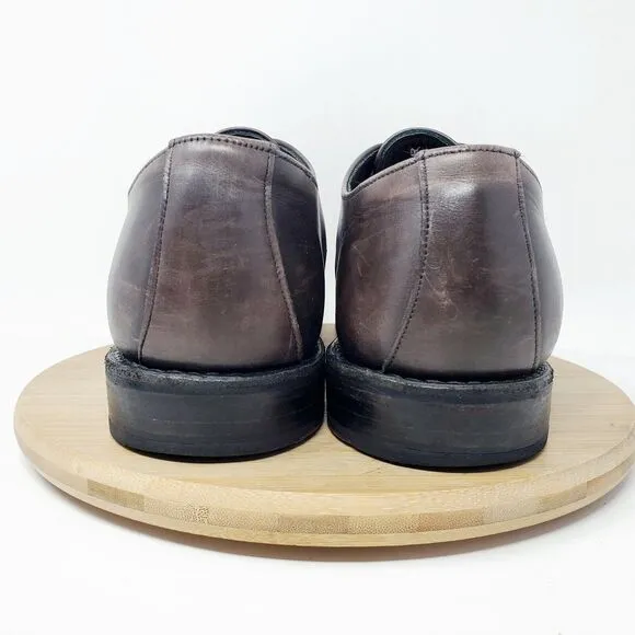 Allen Edmonds Shoes Mens 8.5 D Crosby Street Brown Leather Derby Split Toe