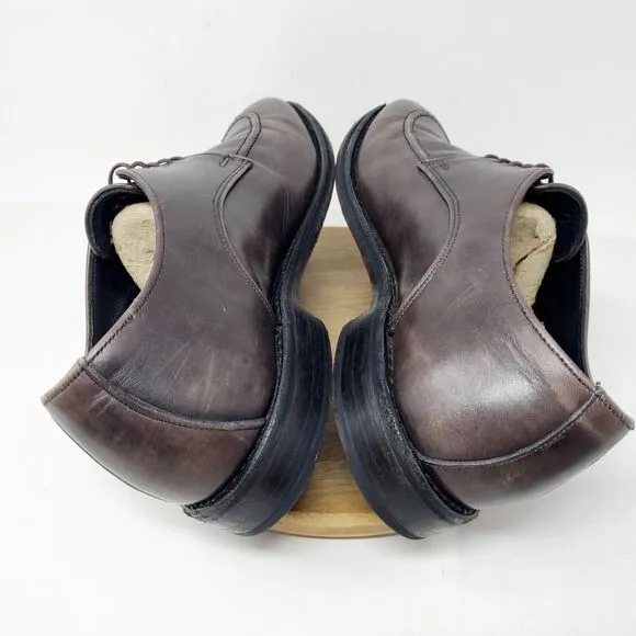 Allen Edmonds Shoes Mens 8.5 D Crosby Street Brown Leather Derby Split Toe