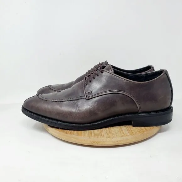 Allen Edmonds Shoes Mens 8.5 D Crosby Street Brown Leather Derby Split Toe