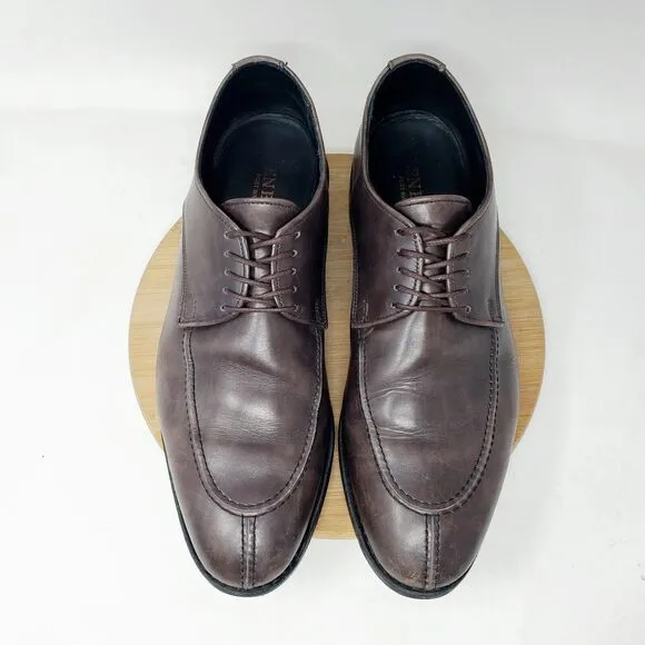 Allen Edmonds Shoes Mens 8.5 D Crosby Street Brown Leather Derby Split Toe