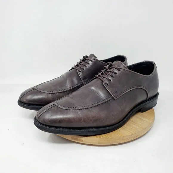 Allen Edmonds Shoes Mens 8.5 D Crosby Street Brown Leather Derby Split Toe