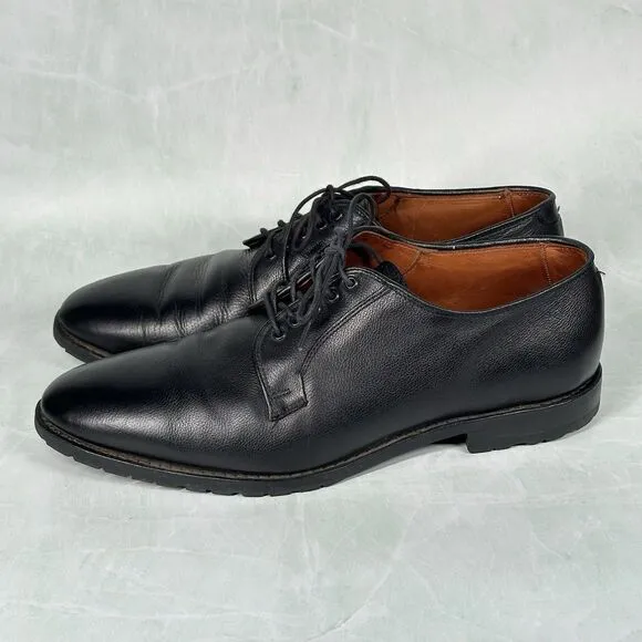 Allen Edmonds Shoes San Marco Size 11.5 D Black Pebbled Leather Derby  Lug Soles
