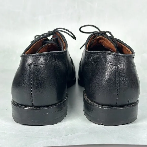 Allen Edmonds Shoes San Marco Size 11.5 D Black Pebbled Leather Derby  Lug Soles