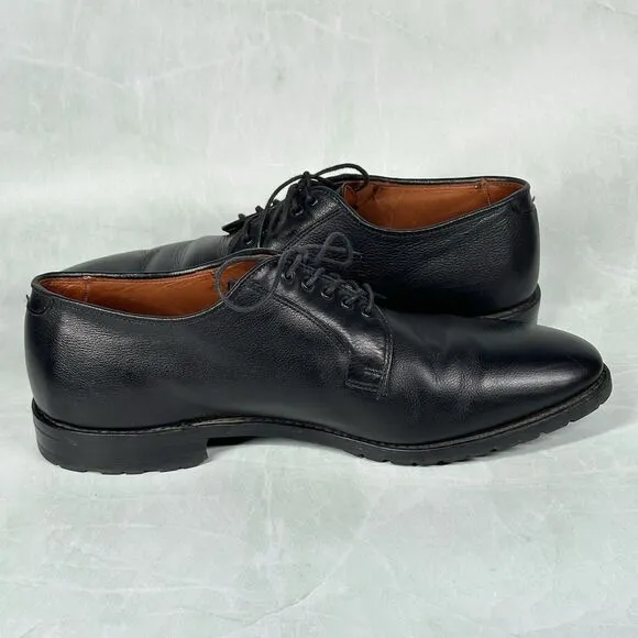 Allen Edmonds Shoes San Marco Size 11.5 D Black Pebbled Leather Derby  Lug Soles
