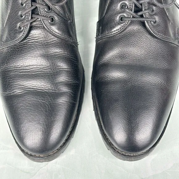 Allen Edmonds Shoes San Marco Size 11.5 D Black Pebbled Leather Derby  Lug Soles