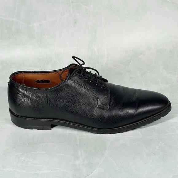 Allen Edmonds Shoes San Marco Size 11.5 D Black Pebbled Leather Derby  Lug Soles