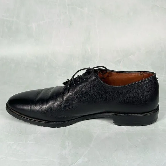 Allen Edmonds Shoes San Marco Size 11.5 D Black Pebbled Leather Derby  Lug Soles