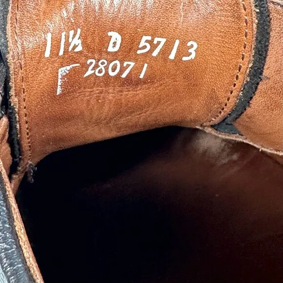 Allen Edmonds Shoes San Marco Size 11.5 D Black Pebbled Leather Derby  Lug Soles