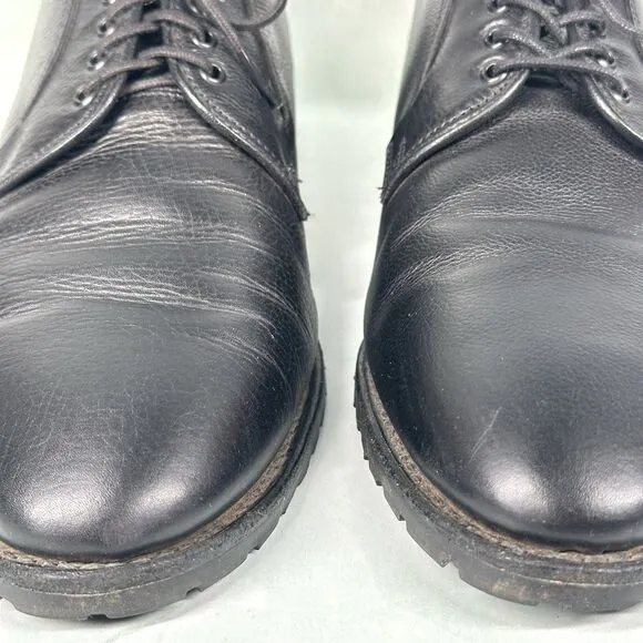 Allen Edmonds Shoes San Marco Size 11.5 D Black Pebbled Leather Derby  Lug Soles