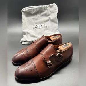 Allen Edmonds St. John's Double Monk Strap 11.5 Dark Chili Dress Shoe MSRP $425