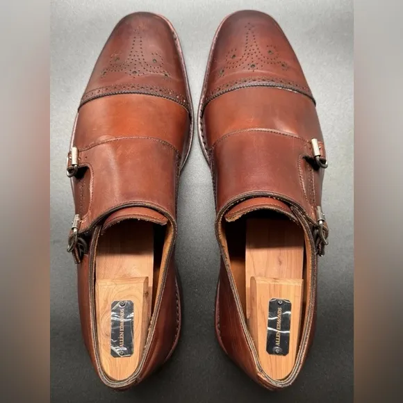 Allen Edmonds St. John's Double Monk Strap 11.5 Dark Chili Dress Shoe MSRP $425