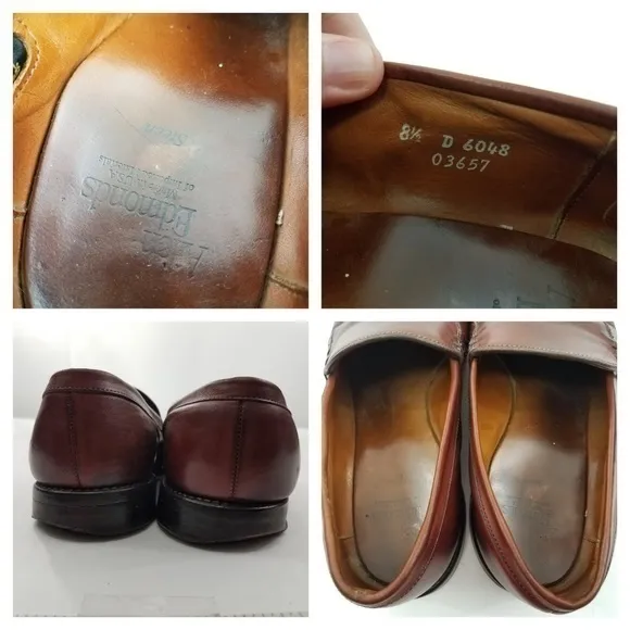 Allen Edmonds Steen‎ 8.5 D Brown Leather Slip on Lo
