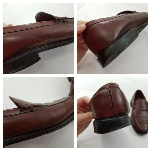 Allen Edmonds Steen‎ 8.5 D Brown Leather Slip on Lo