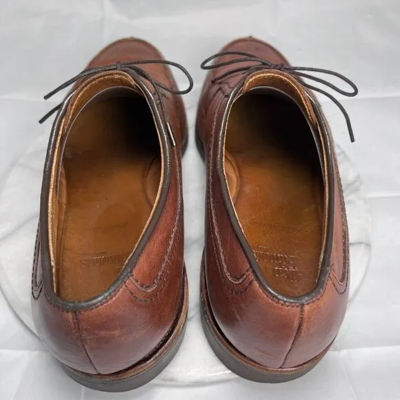 Allen Edmonds Stockbridge Men's Brown Leather Derby Shoes Size 9.5 D