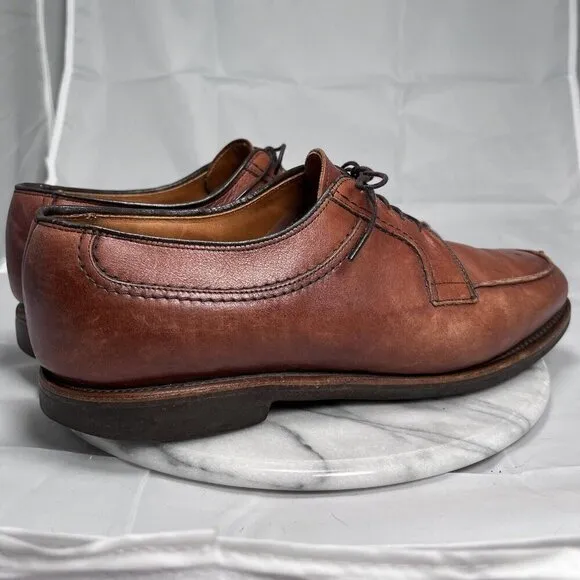 Allen Edmonds Stockbridge Men's Brown Leather Derby Shoes Size 9.5 D