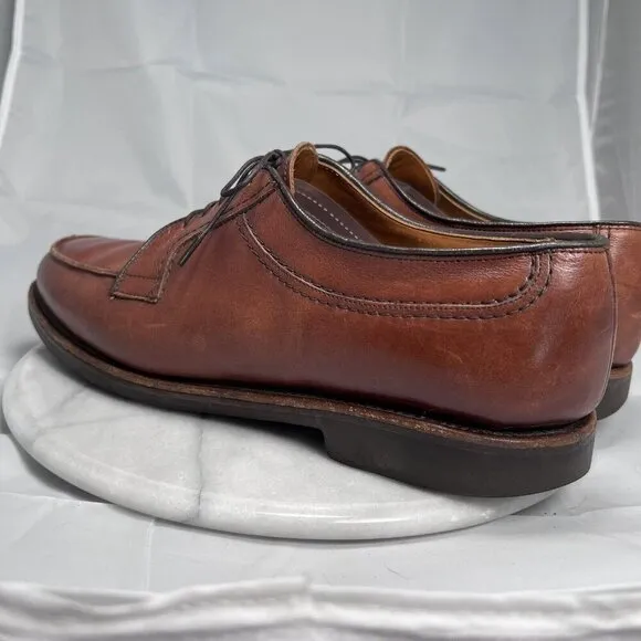 Allen Edmonds Stockbridge Men's Brown Leather Derby Shoes Size 9.5 D