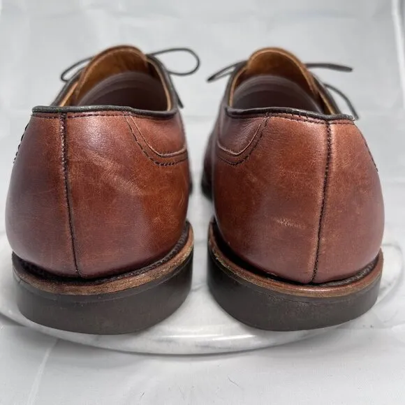 Allen Edmonds Stockbridge Men's Brown Leather Derby Shoes Size 9.5 D