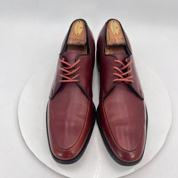 Allen Edmonds Trent Men Size 11.5A Brow Leather Moc Toe Lace Up Derby Dress Shoe