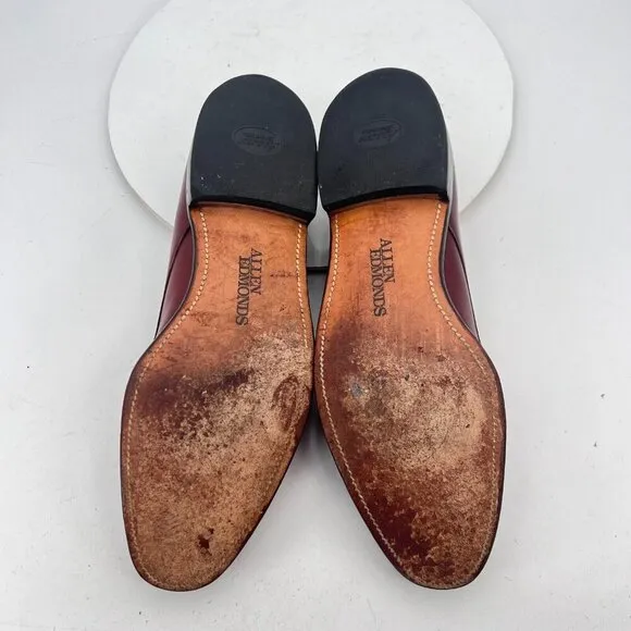 Allen Edmonds Trent Men Size 11.5A Brow Leather Moc Toe Lace Up Derby Dress Shoe