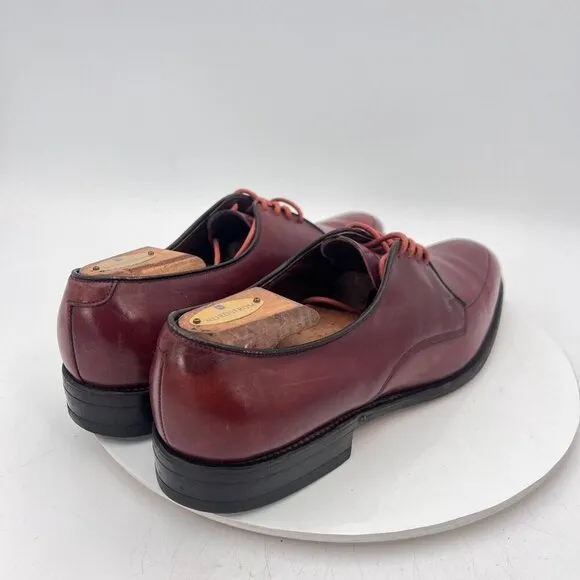 Allen Edmonds Trent Men Size 11.5A Brow Leather Moc Toe Lace Up Derby Dress Shoe