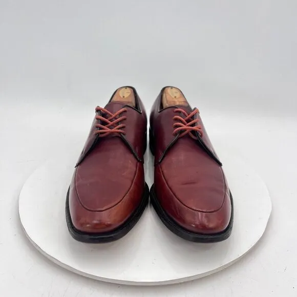 Allen Edmonds Trent Men Size 11.5A Brow Leather Moc Toe Lace Up Derby Dress Shoe
