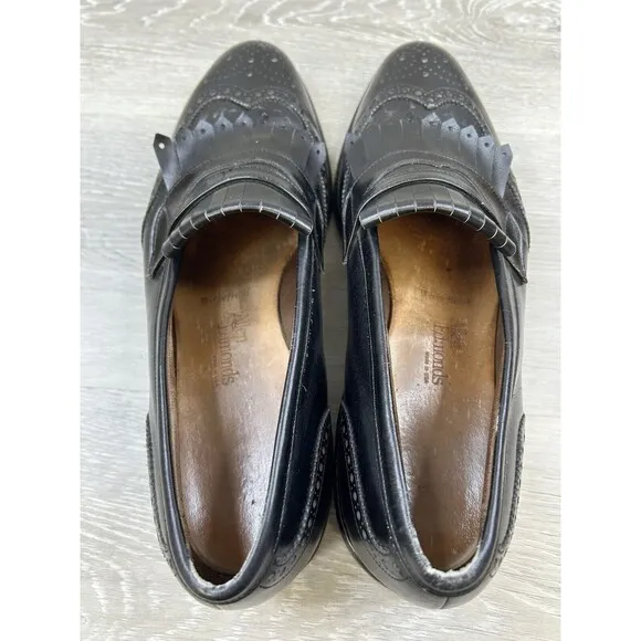 Allen Edmonds Wakefield Mens Loafers Slip On Wingtip Black Leather black 10.5 C