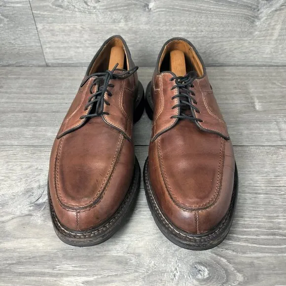 Allen Edmonds Wilbert Shoes Mens Size 9.5 Brown 1951 Split Toe Oxford Comfort