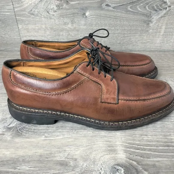 Allen Edmonds Wilbert Shoes Mens Size 9.5 Brown 1951 Split Toe Oxford Comfort