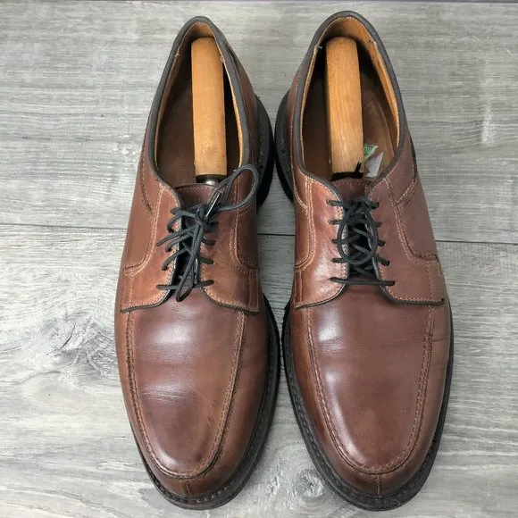 Allen Edmonds Wilbert Shoes Mens Size 9.5 Brown 1951 Split Toe Oxford Comfort