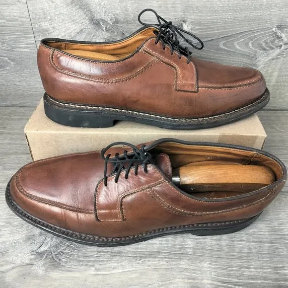 Allen Edmonds Wilbert Shoes Mens Size 9.5 Brown 1951 Split Toe Oxford Comfort