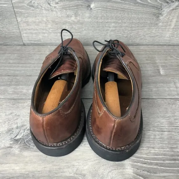 Allen Edmonds Wilbert Shoes Mens Size 9.5 Brown 1951 Split Toe Oxford Comfort