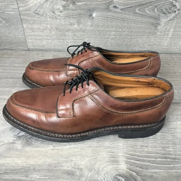 Allen Edmonds Wilbert Shoes Mens Size 9.5 Brown 1951 Split Toe Oxford Comfort