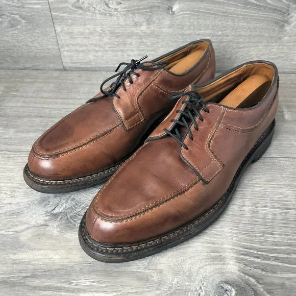 Allen Edmonds Wilbert Shoes Mens Size 9.5 Brown 1951 Split Toe Oxford Comfort