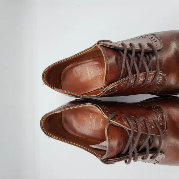 Allen Edmonds Yorktown Derby Shoes Mens 9.5 D Cap Toe Made USA Leather Soles