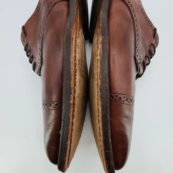 Allen Edmonds Yorktown Derby Shoes Mens 9.5 D Cap Toe Made USA Leather Soles