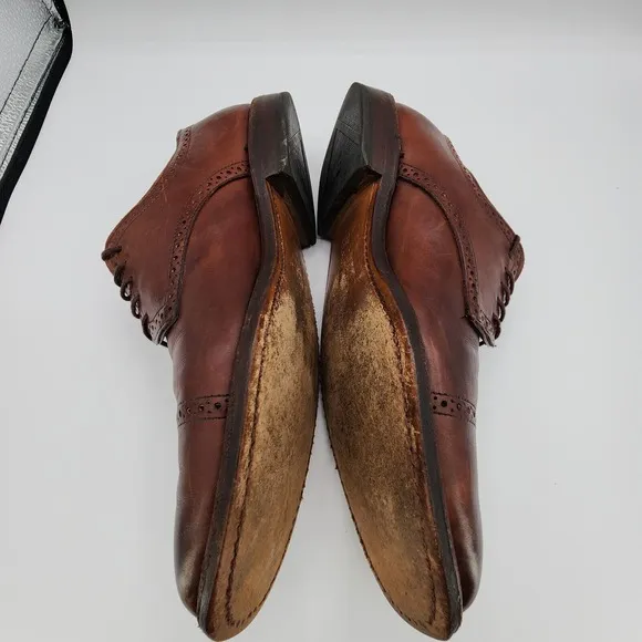 Allen Edmonds Yorktown Derby Shoes Mens 9.5 D Cap Toe Made USA Leather Soles