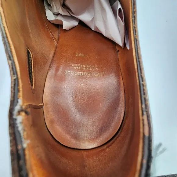 Allen Edmonds Yorktown Derby Shoes Mens 9.5 D Cap Toe Made USA Leather Soles